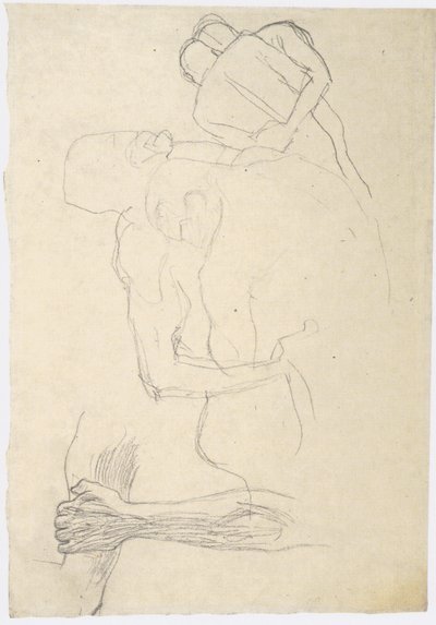 Due coppie di lottatori (dettaglio) da Gustav Klimt